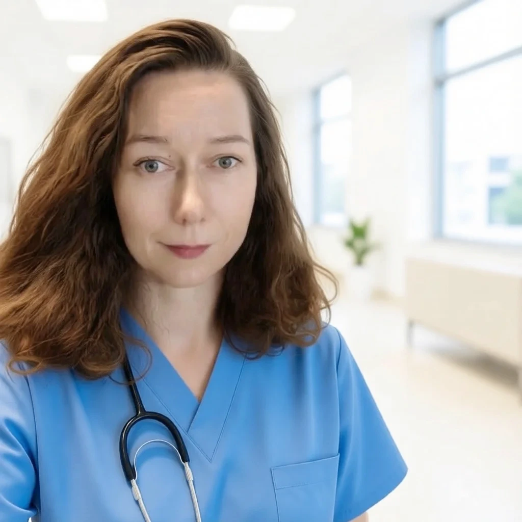 Портрет специалиста в медицинской форме со стетоскопом